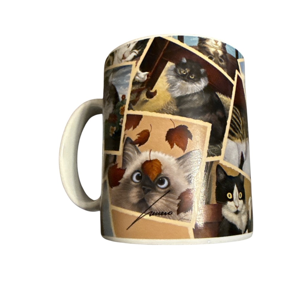 Lang and Wise Lowell‎ Herrero Family of Felines Cat Coffee Mug Vintage 1998 LH#7